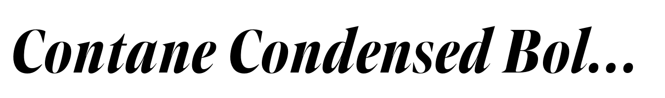 Contane Condensed Bold Italic