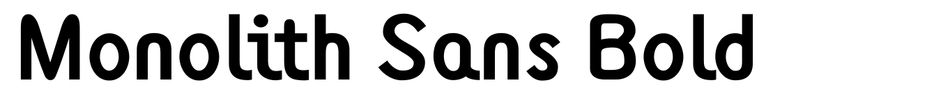 Monolith Sans Bold