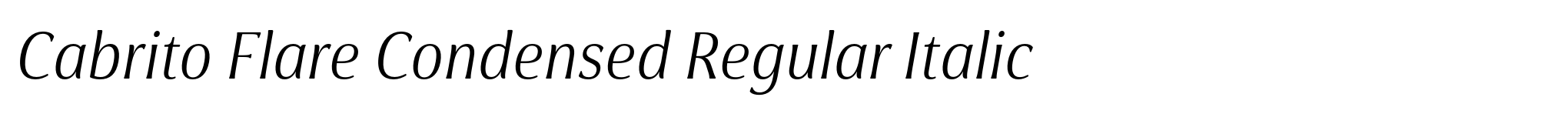 Cabrito Flare Condensed Regular Italic image