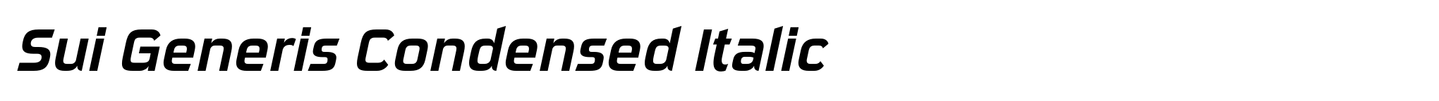 Sui Generis Condensed Italic image