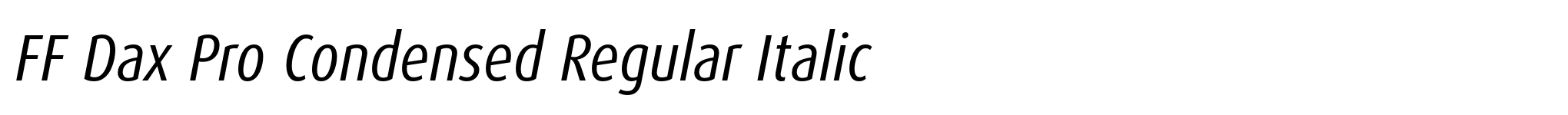 FF Dax Pro Condensed Regular Italic image
