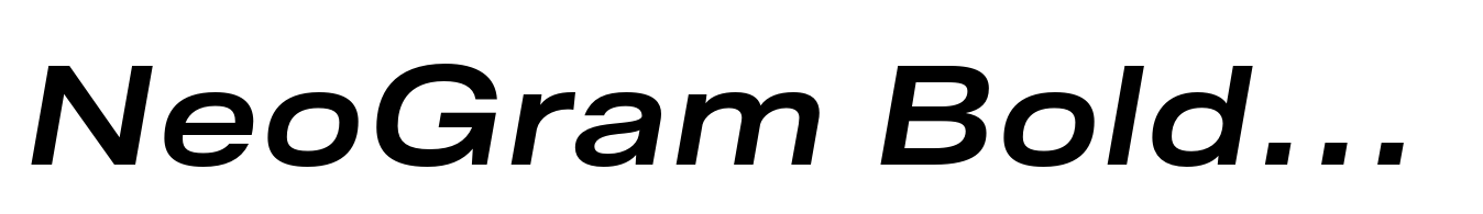 NeoGram Bold Extra Italic