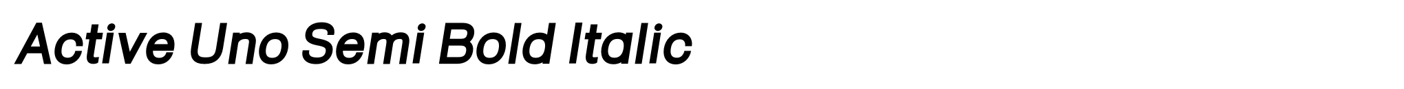 Active Uno Semi Bold Italic image
