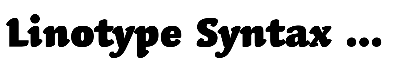 Linotype Syntax Letter Black OsF