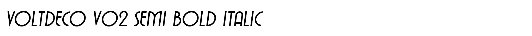 Voltdeco V02 Semi Bold Italic image