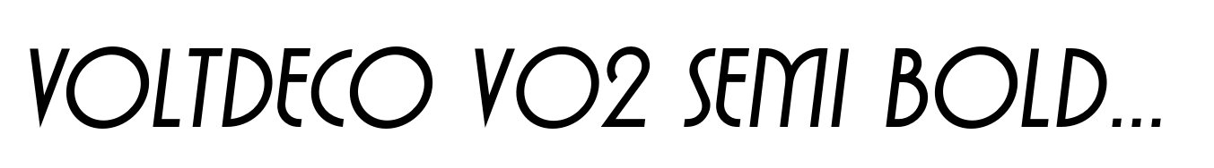 Voltdeco V02 Semi Bold Italic