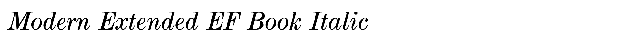Modern Extended EF Book Italic image