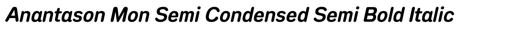 Anantason Mon Semi Condensed Semi Bold Italic image