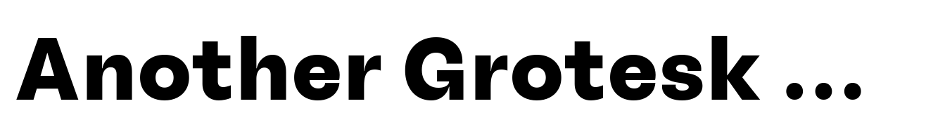 Another Grotesk Bold