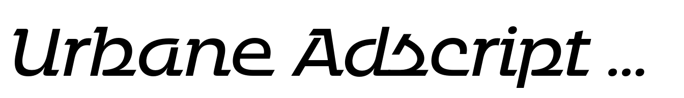 Urbane Adscript Medium Italic