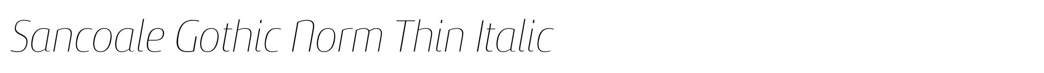Sancoale Gothic Norm Thin Italic image