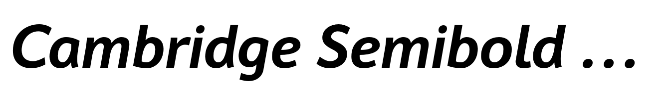 Cambridge Semibold Italic