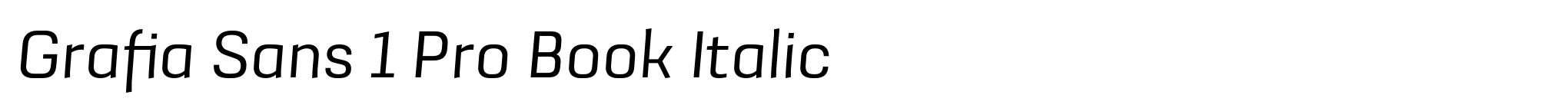 Grafia Sans 1 Pro Book Italic image