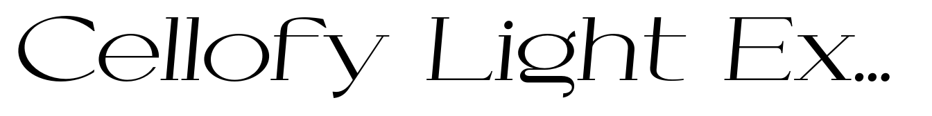 Cellofy Light Expanded Italic