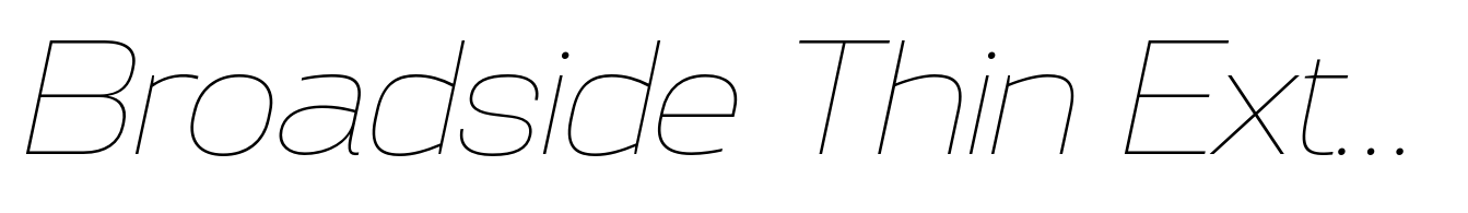 Broadside Thin Extended Italic