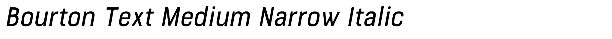 Bourton Text Medium Narrow Italic image