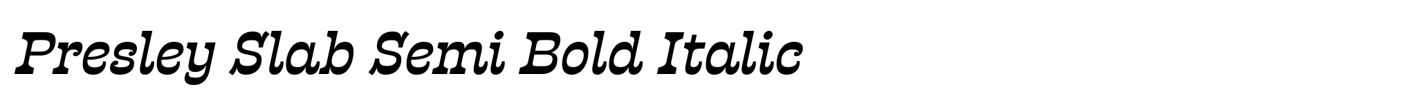 Presley Slab Semi Bold Italic image