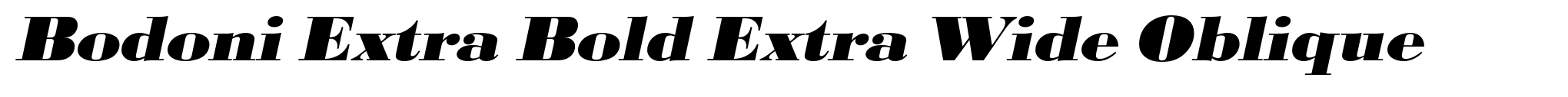 Bodoni Extra Bold Extra Wide Oblique image