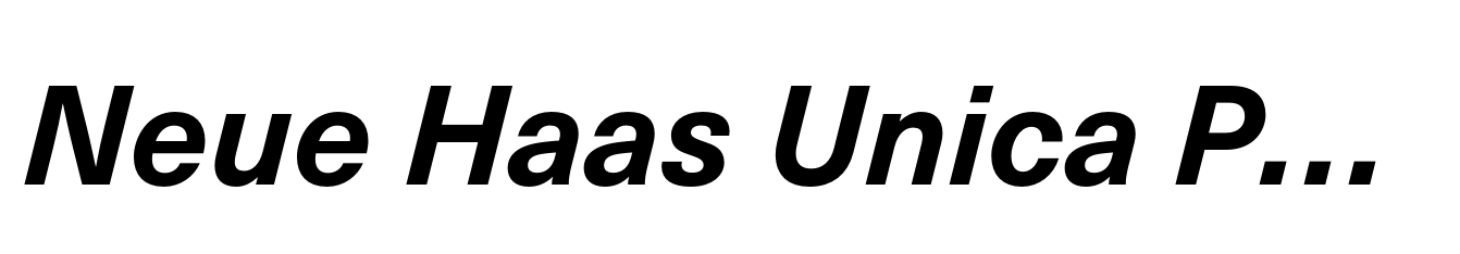 Neue Haas Unica Pro Bold Italic