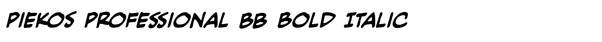 Piekos Professional BB Bold Italic image