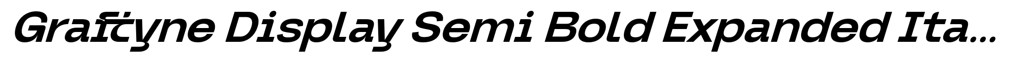 Graftyne Display Semi Bold Expanded Italic image