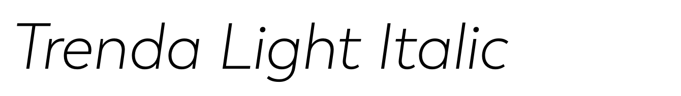Trenda Light Italic