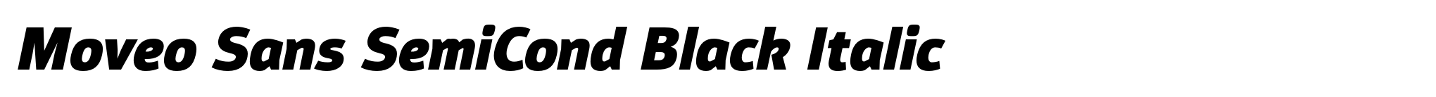 Moveo Sans SemiCond Black Italic image