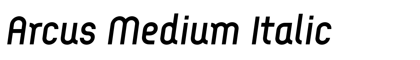 Arcus Medium Italic