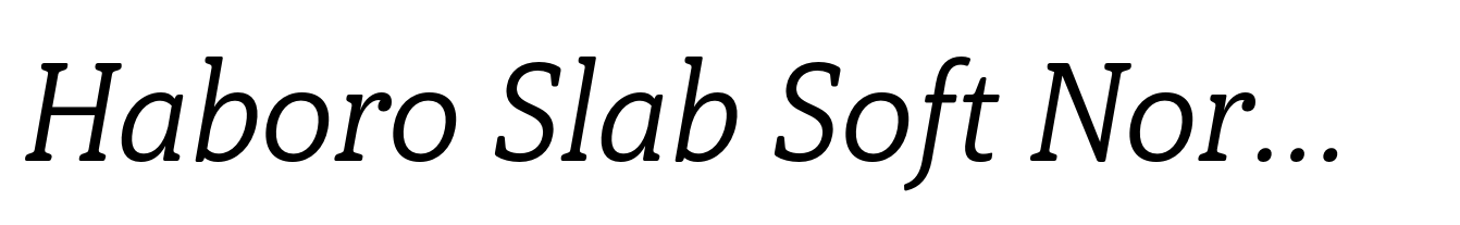 Haboro Slab Soft Norm Regular Italic