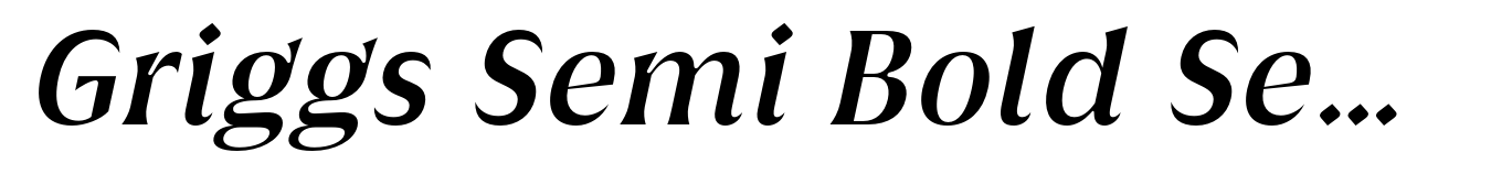 Griggs Semi Bold Serif Slnt