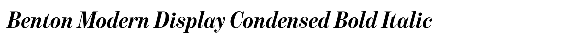 Benton Modern Display Condensed Bold Italic image