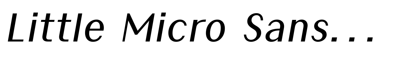 Little Micro Sans Light Italic