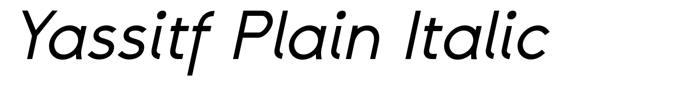 Yassitf Plain Italic