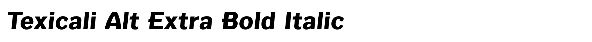 Texicali Alt Extra Bold Italic image