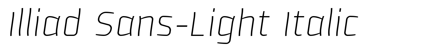 Illiad Sans-Light Italic