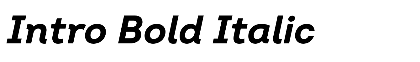 Intro Bold Italic