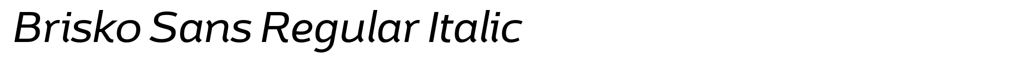 Brisko Sans Regular Italic image