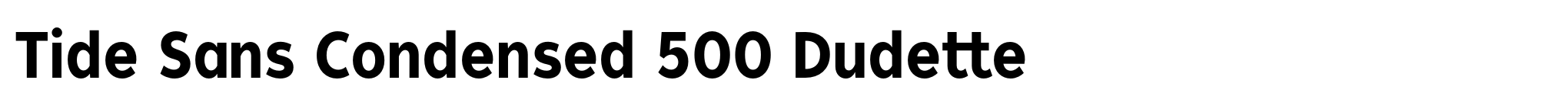 Tide Sans Condensed 500 Dudette image