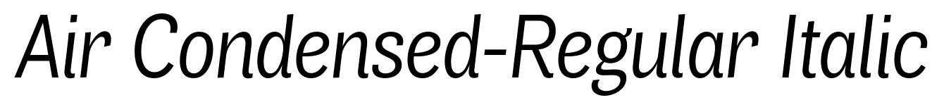 Air Condensed-Regular Italic