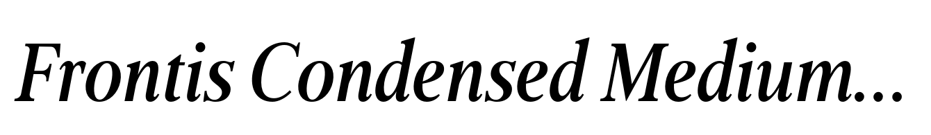 Frontis Condensed Medium Italic
