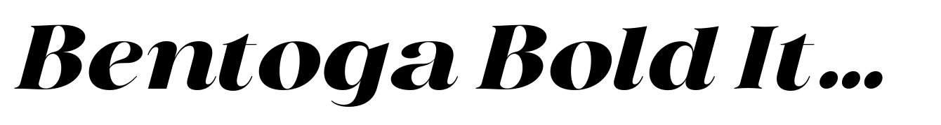 Bentoga Bold Italic