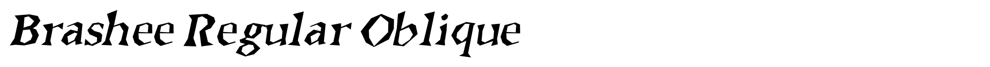 Brashee Regular Oblique image