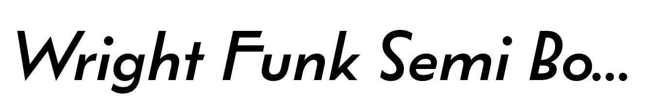 Wright Funk Semi Bold Italic