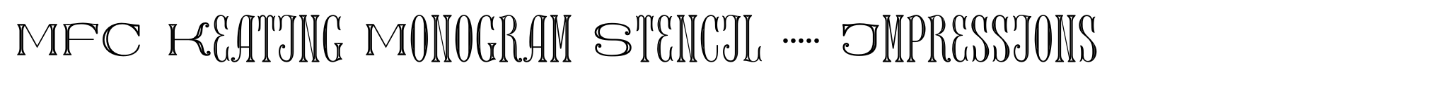 MFC Keating Monogram Stencil 10000 Impressions image