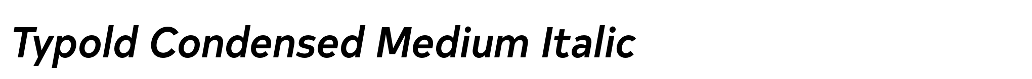 Typold Condensed Medium Italic image