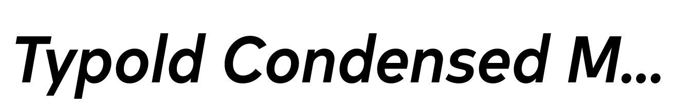 Typold Condensed Medium Italic