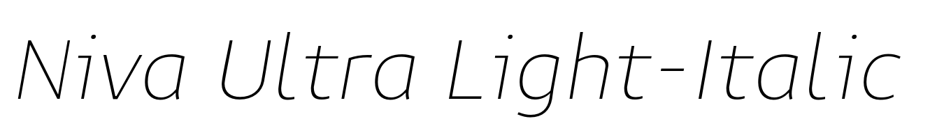 Niva Ultra Light-Italic
