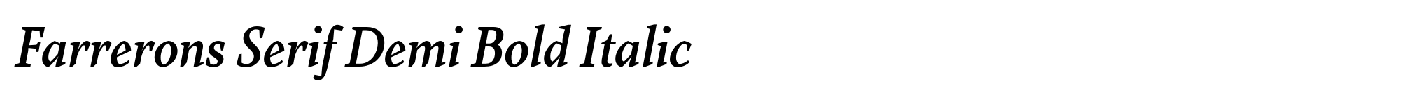 Farrerons Serif Demi Bold Italic image