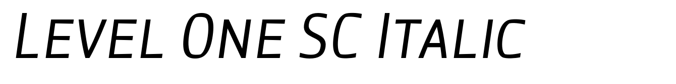 Level One SC Italic