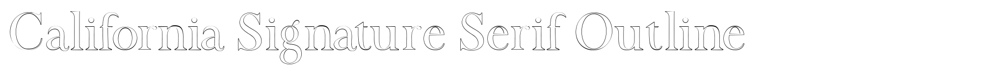 California Signature Serif Outline image